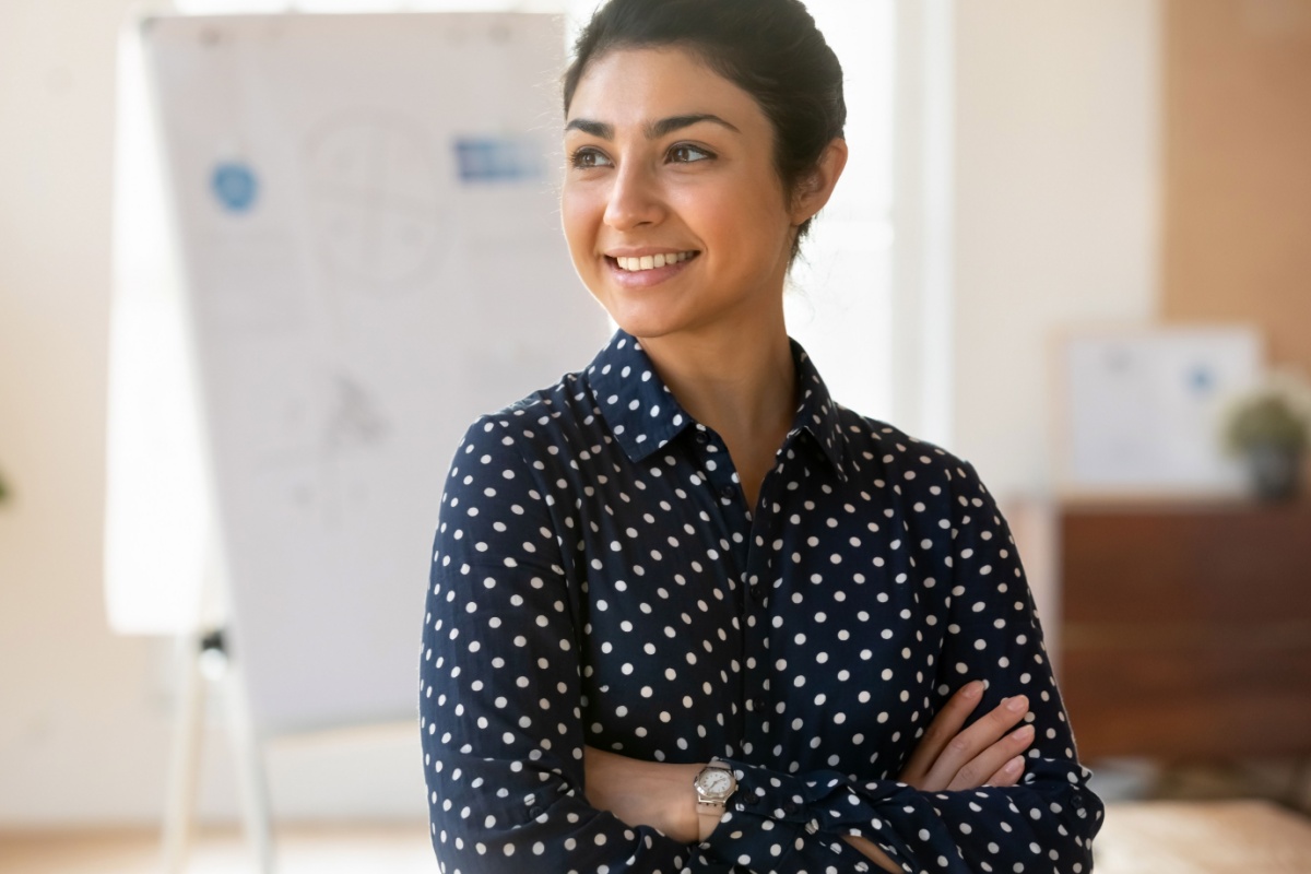 confident female investor